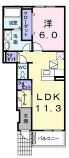 オークパレスⅠ【1階】の間取り