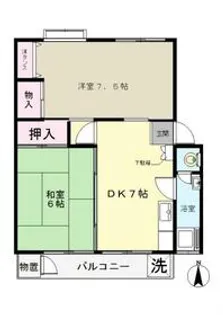 富士見町住宅34号棟【3階】の間取り
