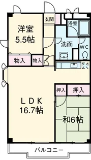 ベルクレエ【00404号室】の間取り