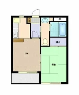 カワイマンション【1-B号室】の間取り