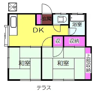 朝日ハイツ【2階】の間取り