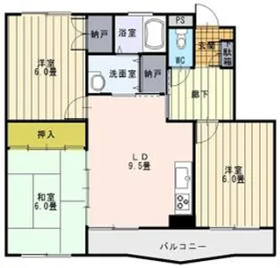 エバーグリーン【2階】の間取り