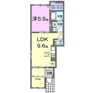 ウィステリアガーデン【1階】の間取り