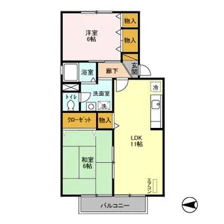 ドリームシティ A【1階】の間取り