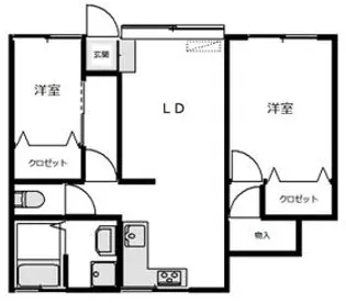 本牧町1丁目アパート【1階】の間取り