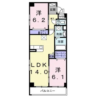 ミヤツカ8【1階】の間取り