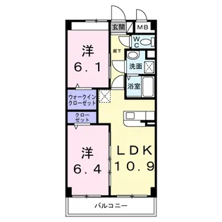 ミヤツカ8【4階】の間取り