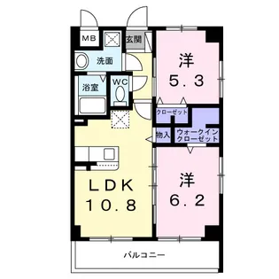 グランツ うふざと【2階】の間取り