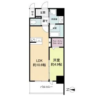 ストーリア茨木(旧トリニティ茨木)【4階】の間取り