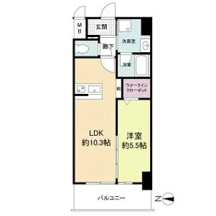 ストーリア茨木(旧トリニティ茨木)【5階】の間取り