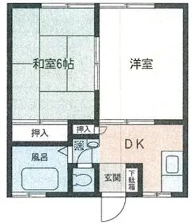 コートリベルテⅠ【2階】の間取り