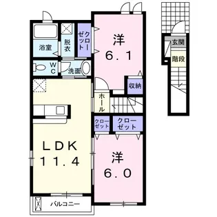 ブルックレイン【2階】の間取り