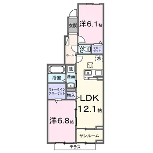 サンライズ(高坂)【1階】の間取り