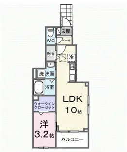 レルージュ【1階】の間取り