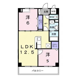 サウスブリーズ【1階】の間取り