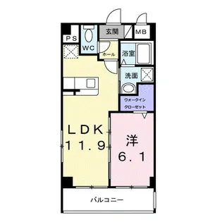 サウスブリーズ【2階】の間取り