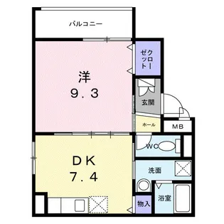 泊テラスStudio【1階】の間取り