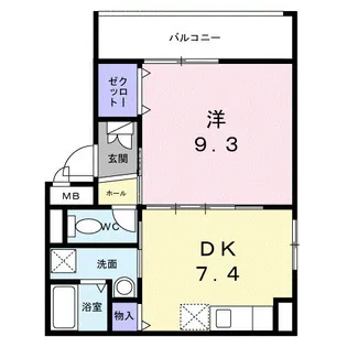 泊テラスStudio【4階】の間取り