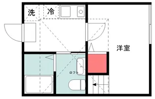 ハーミットクラブハウス栗木K1【1階】の間取り