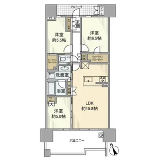 アネシア藤が丘グランドテラス【1102号室】の間取り