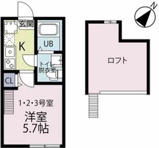 LIL GRANDE川崎【2階】の間取り