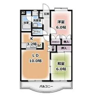 メルベーユ篭上2【4階】の間取り