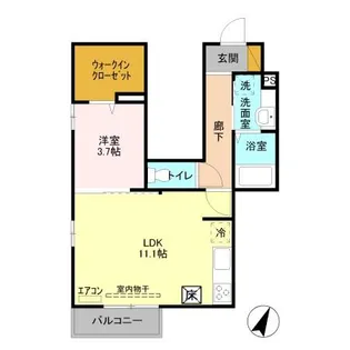 クレシア D【1階】の間取り