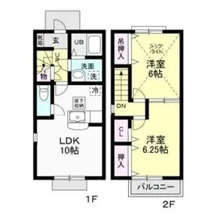 Cest si bon B(セシボン)【103号室】の間取り