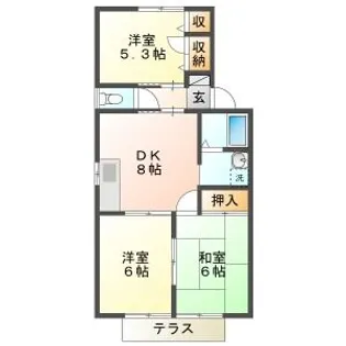 スターハイツC【1階】の間取り