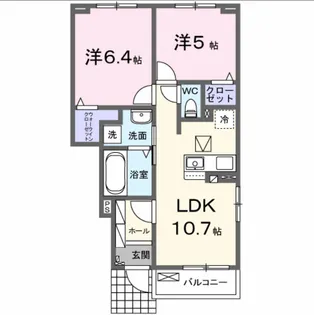 グレースヒルズ【1階】の間取り