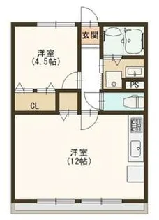 シティハイムジュエリーA【2階】の間取り