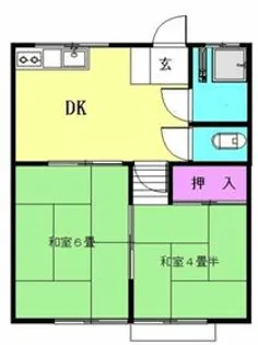 アタゴコーポラス【1階】の間取り