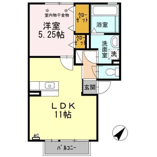 プレジオ高松A【2階】の間取り