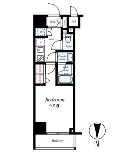 TRADIS 浅草橋【203号室号室】の間取り