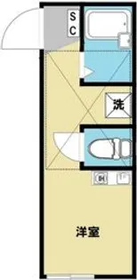 花梨の家六角橋4丁目【204号室】の間取り