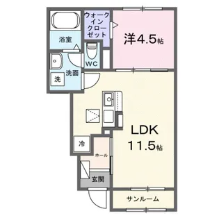 カーサ フェリーチェ【1階】の間取り