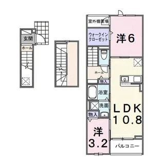 ホグワーツB【3階】の間取り