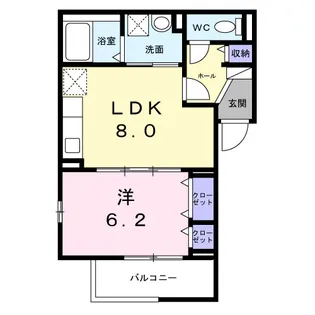 ティーダヒルズ【2階】の間取り