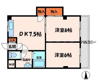 大丸マンション【1階】の間取り