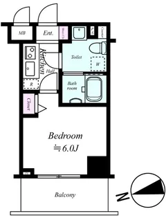 グリフォーネ横浜・伊勢町弐番館【5階】の間取り