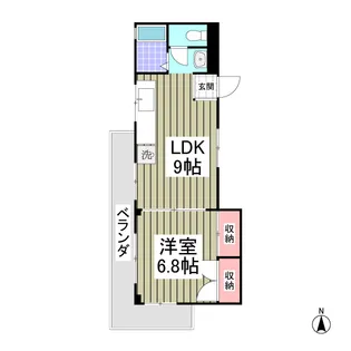 ヴィラきしもと第3【2階】の間取り