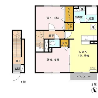 パークヒル城南【2階】の間取り