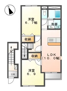 風の街Ⅱ【2階】の間取り