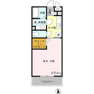ロイヤルパルク B【2階】の間取り