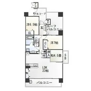 ミッドシティガーデン東岡崎【804号室】の間取り