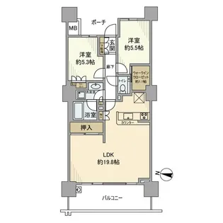 パークスクエア相模大野タワーアンドレジデンス【3階】の間取り