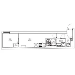 MAXIV CITY神楽坂【1階】の間取り