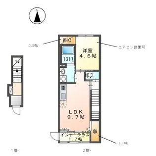 Arte ricca(アルテリッカ)【2階】の間取り