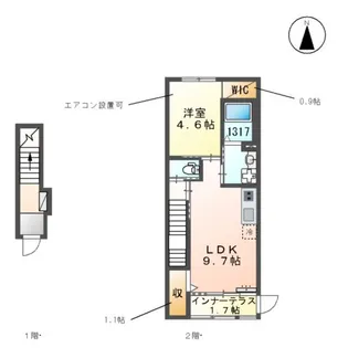 ARTE RICCA(アルテリッカ)【2階】の間取り