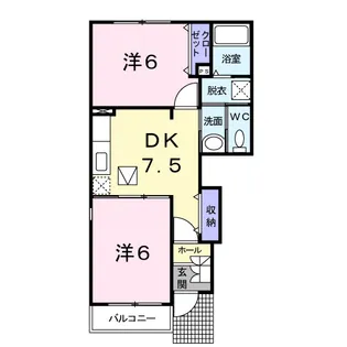 メゾン・パルテールA【1階】の間取り